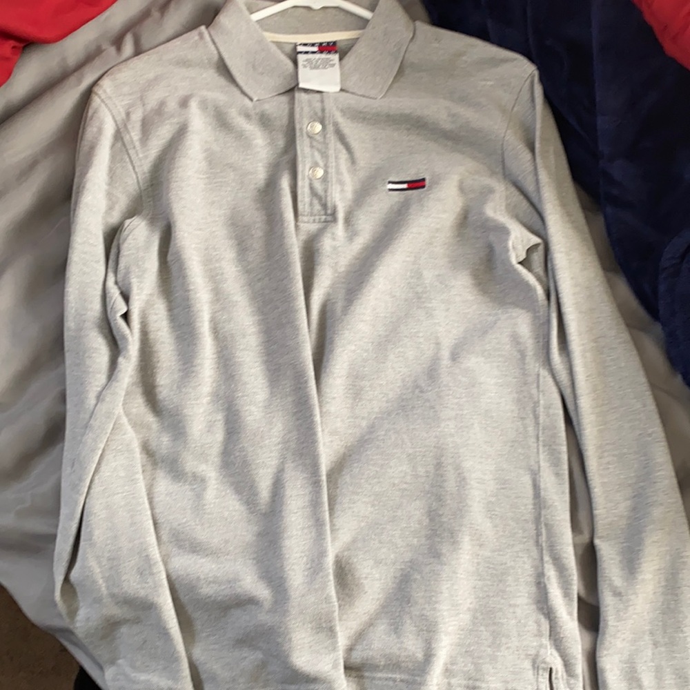 Tommy Hilfiger Tommy Jeans Men’s small quarter button long sleeve shirt